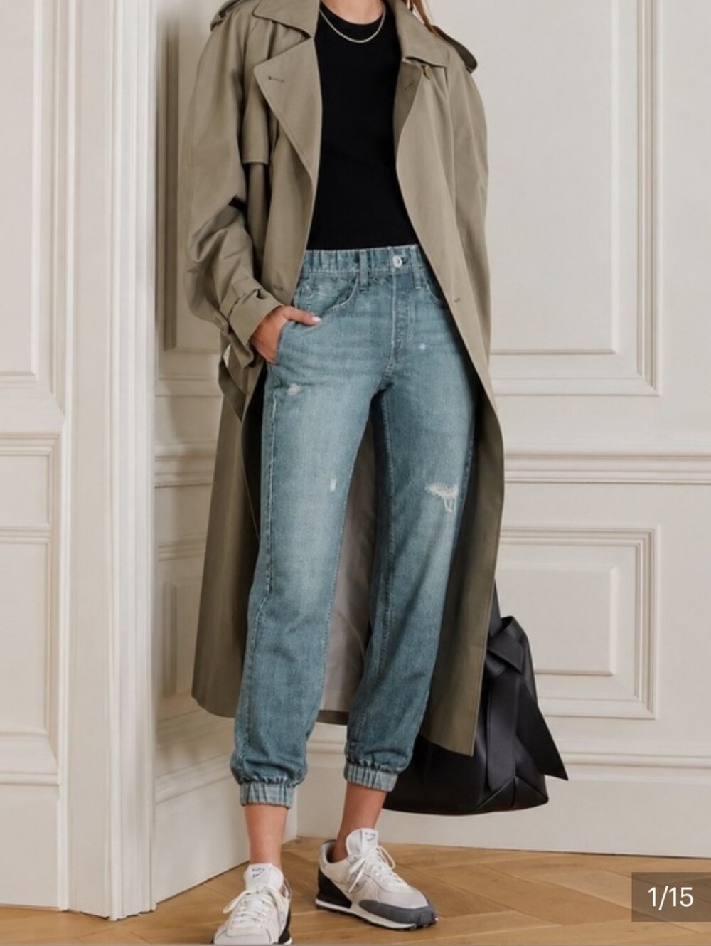 RAG & BONE Miramar Relaxed Jogger in Glasshill Salvage Terry Cloth Cotton